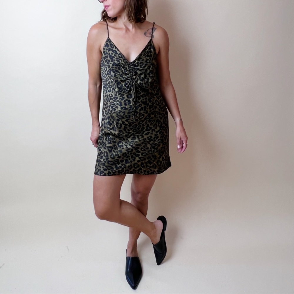 SOLD—Animal print slip dress by Zara